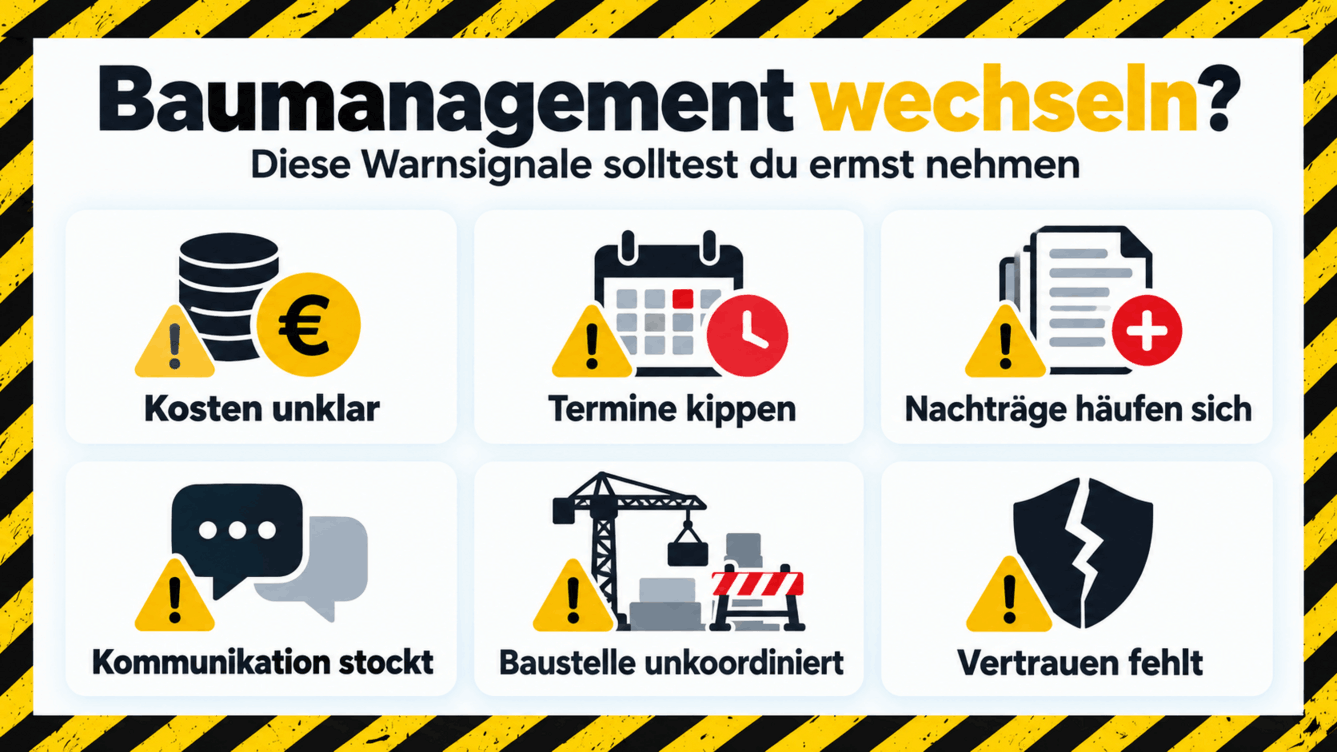 Baumanagement wechseln, bau manager, Baublog, baustelle retten, marco fehr, aj baumanagement