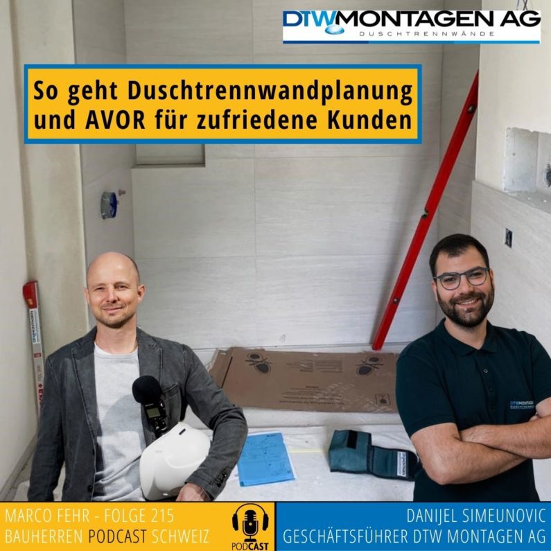 Duschtrennwand AVOR-DTW-Bauherren_Podcast_Schweiz