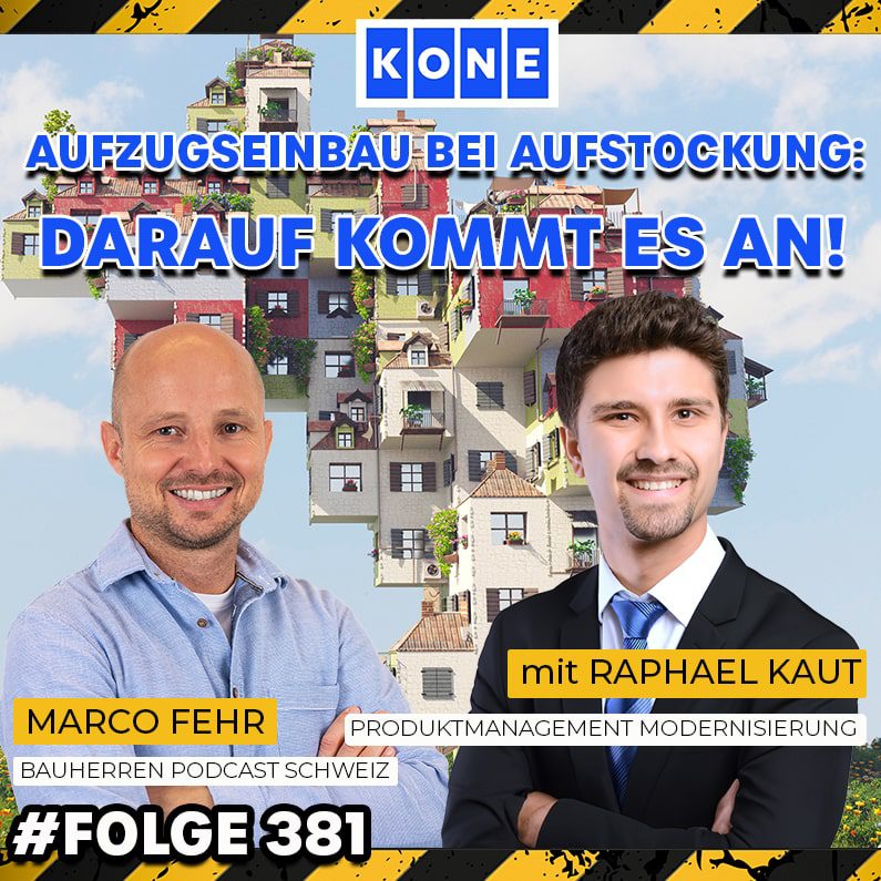 Aufzugseinbau Aufstockung Kone Aufzug in Altbau Lifteinbau Baublog Bauherren Podcast Marco Fehr
